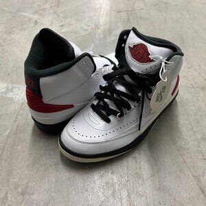 Air Jordan 2 Retro Men's Size 5 White Red Black DX2454 106 - New With Defects